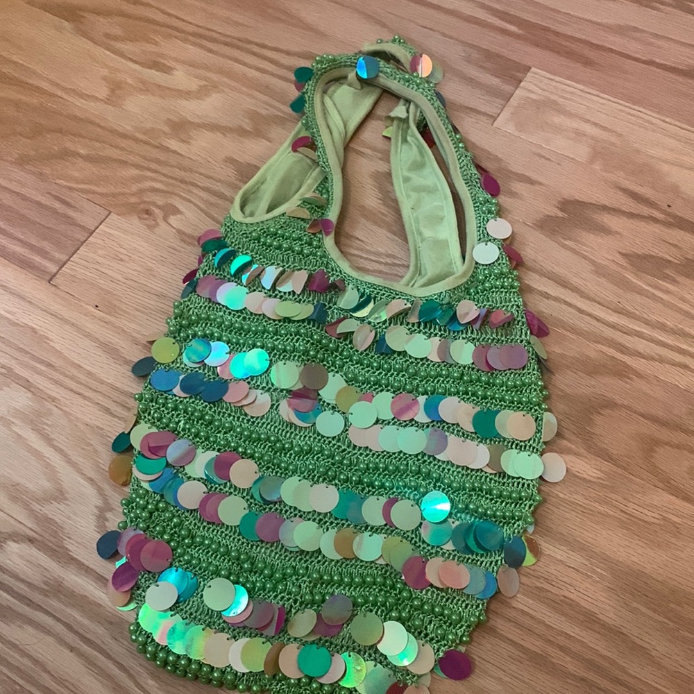 Y2k Sequin Crochet bag.